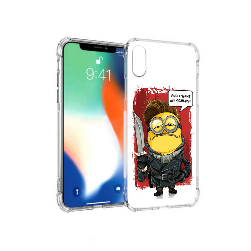 

Чехол MyPads Tocco для Apple iPhone X миньон убийца (PT94261.606.477), Прозрачный, Tocco