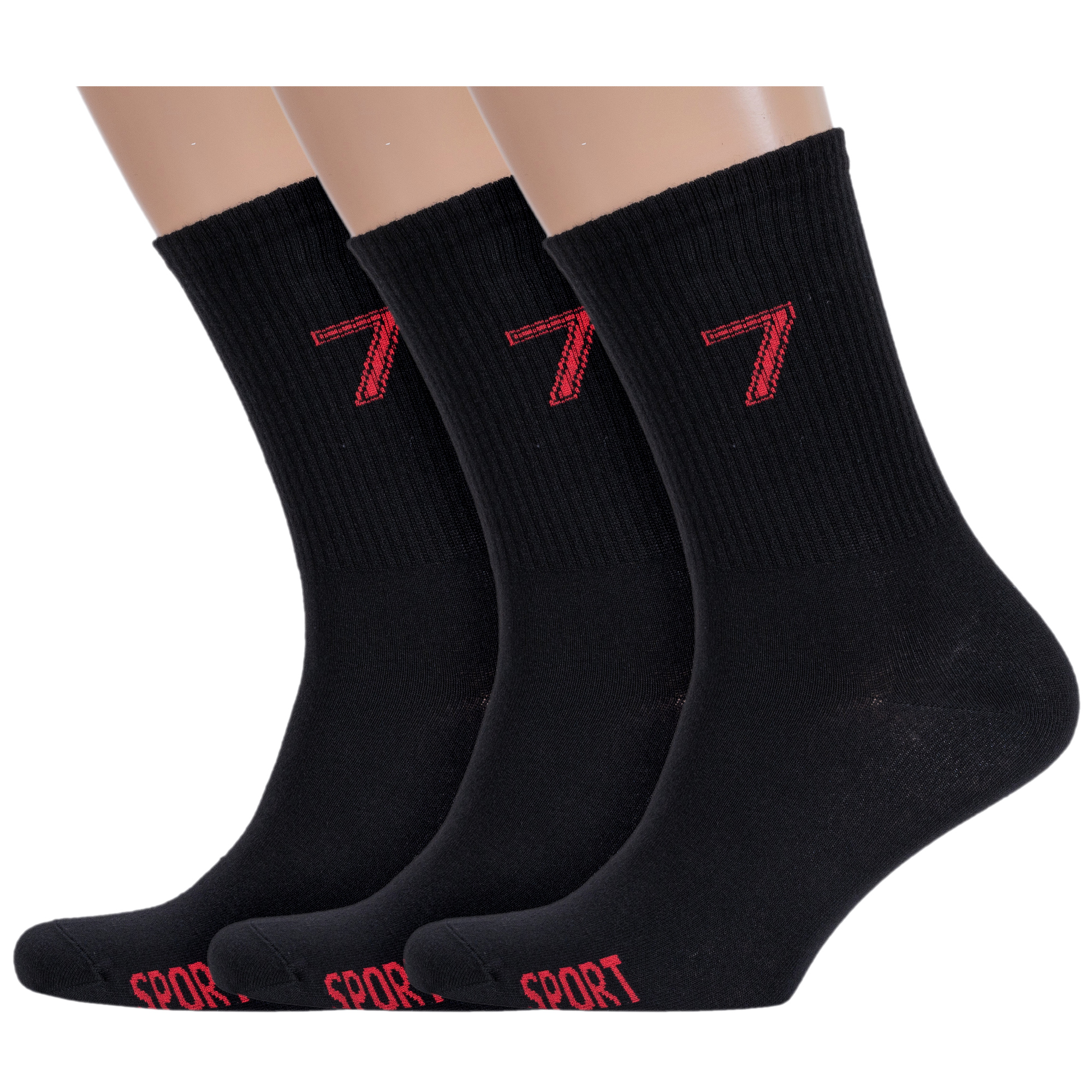 

Комплект носков мужских Rusocks 3-М3-13750 черных; красных 27-29, Черный;красный, 3-М3-13750