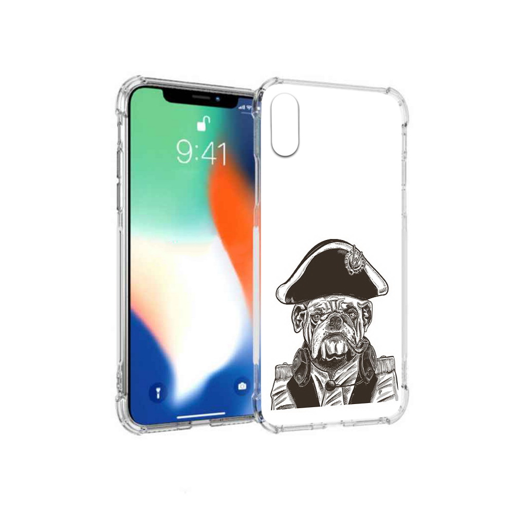 

Чехол MyPads Tocco для Apple iPhone X мопс генерал (PT94261.606.483), Прозрачный, Tocco