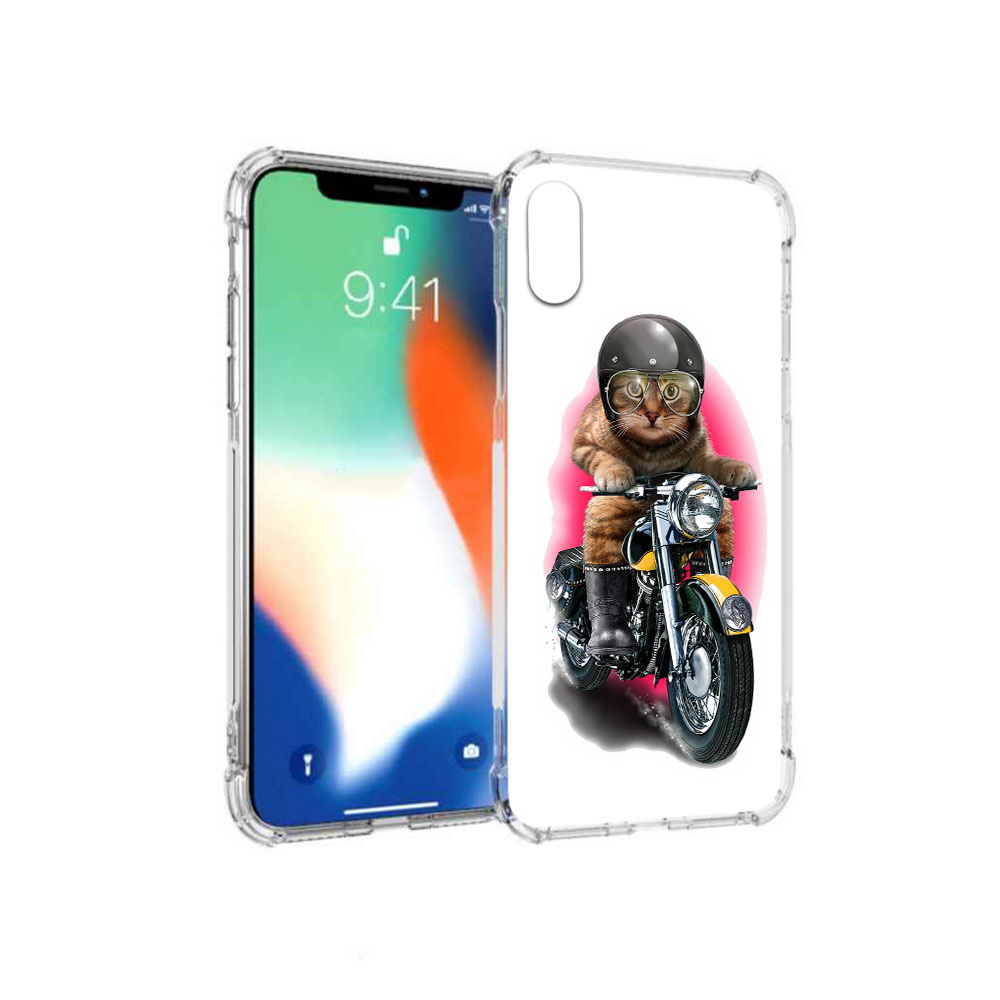 

Чехол MyPads Tocco для Apple iPhone X мото-кот (PT94261.606.485), Прозрачный, Tocco