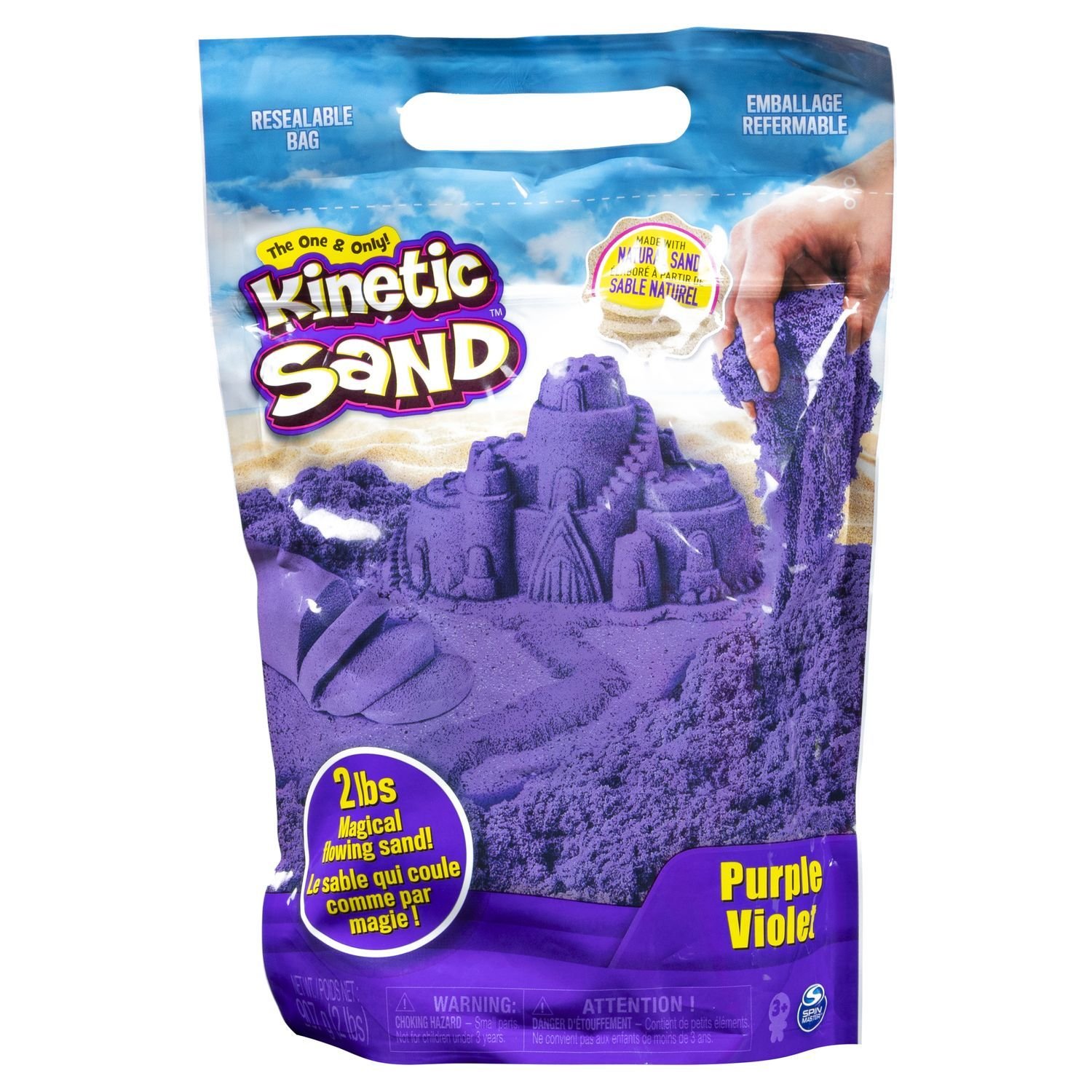 фото Кинетический песок набор для лепки большой, фиолетовый kineticsand 6047184 kinetic sand