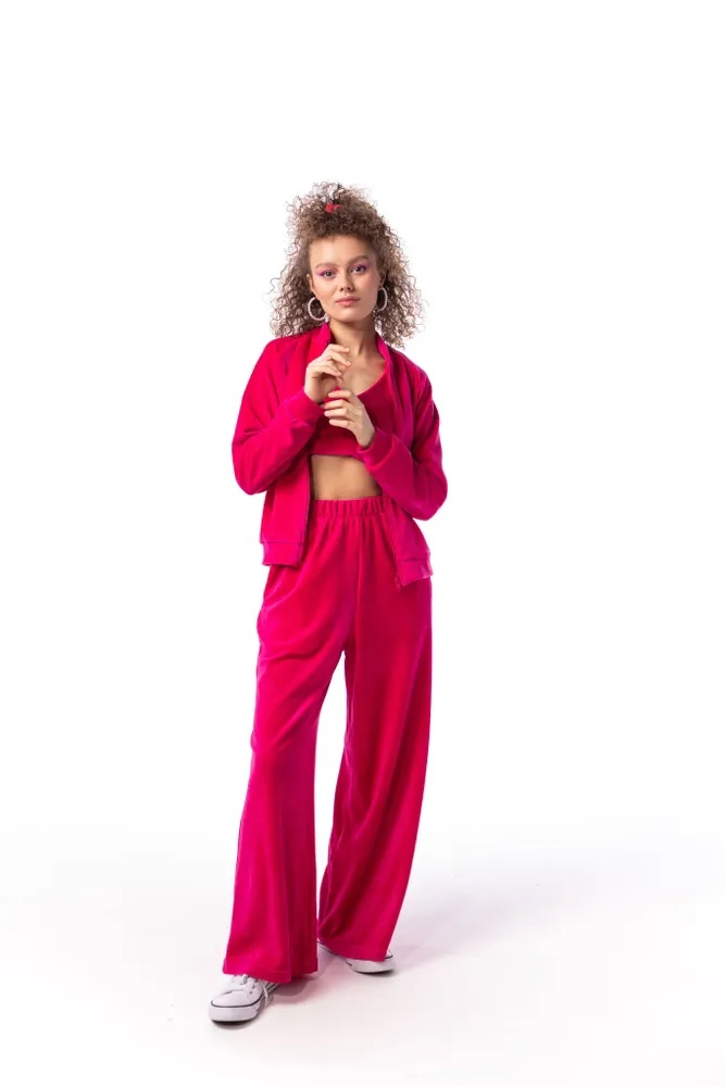 

Брюки женские Funfur Velour бордовые S, Бордовый, Velour