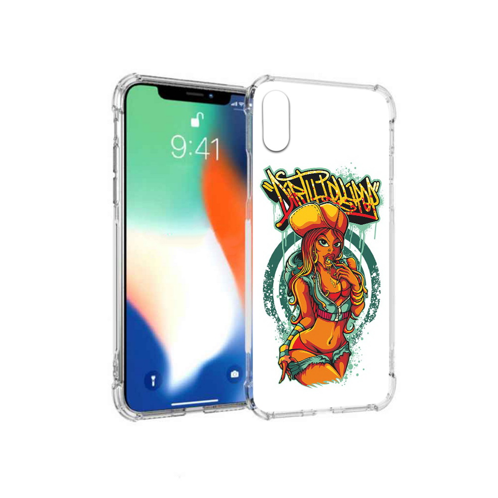 

Чехол MyPads Tocco для Apple iPhone X нарисованная девушка комикс (PT94261.606.500), Прозрачный, Tocco