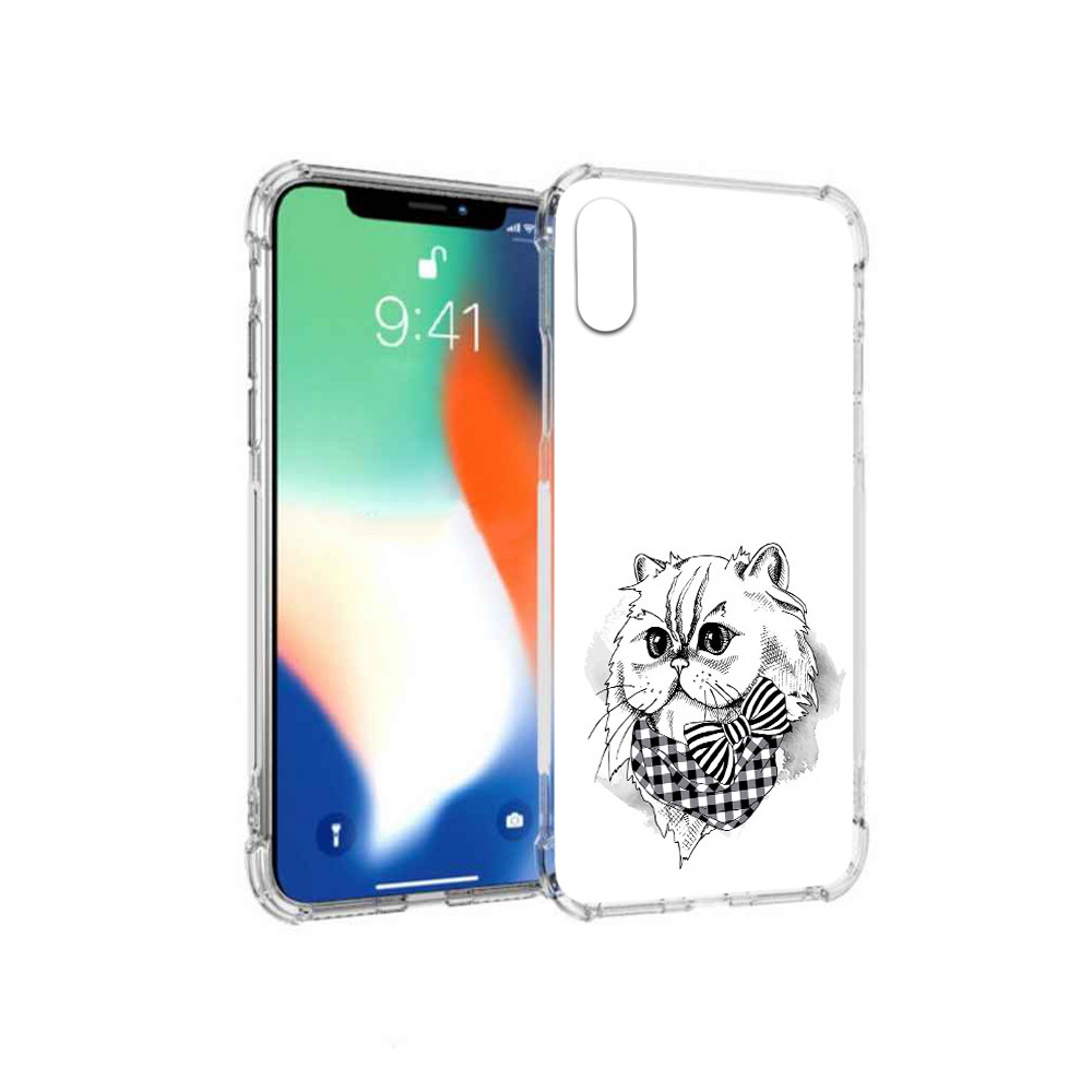 Чехол MyPads Tocco для Apple iPhone X нарисованная красивая кошечка (PT94261.606.503)