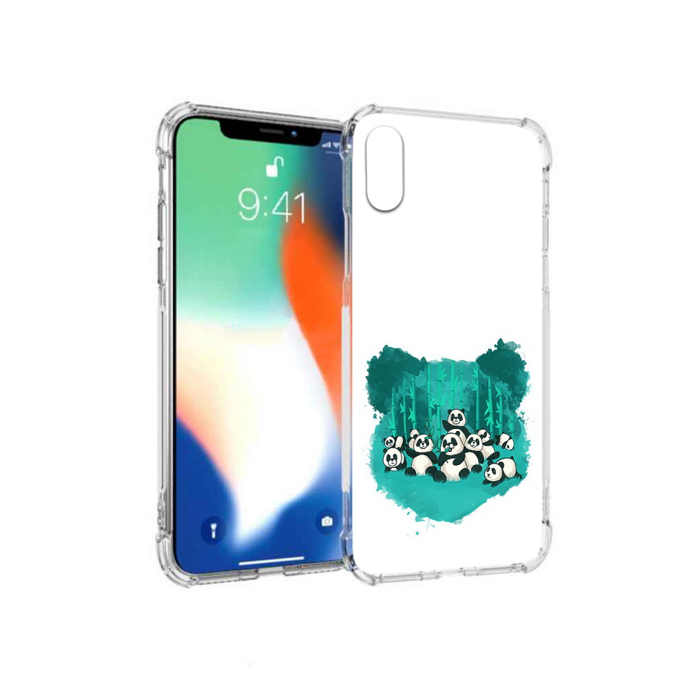 

Чехол MyPads Tocco для Apple iPhone X нарисованные панды (PT94261.606.508), Прозрачный, Tocco