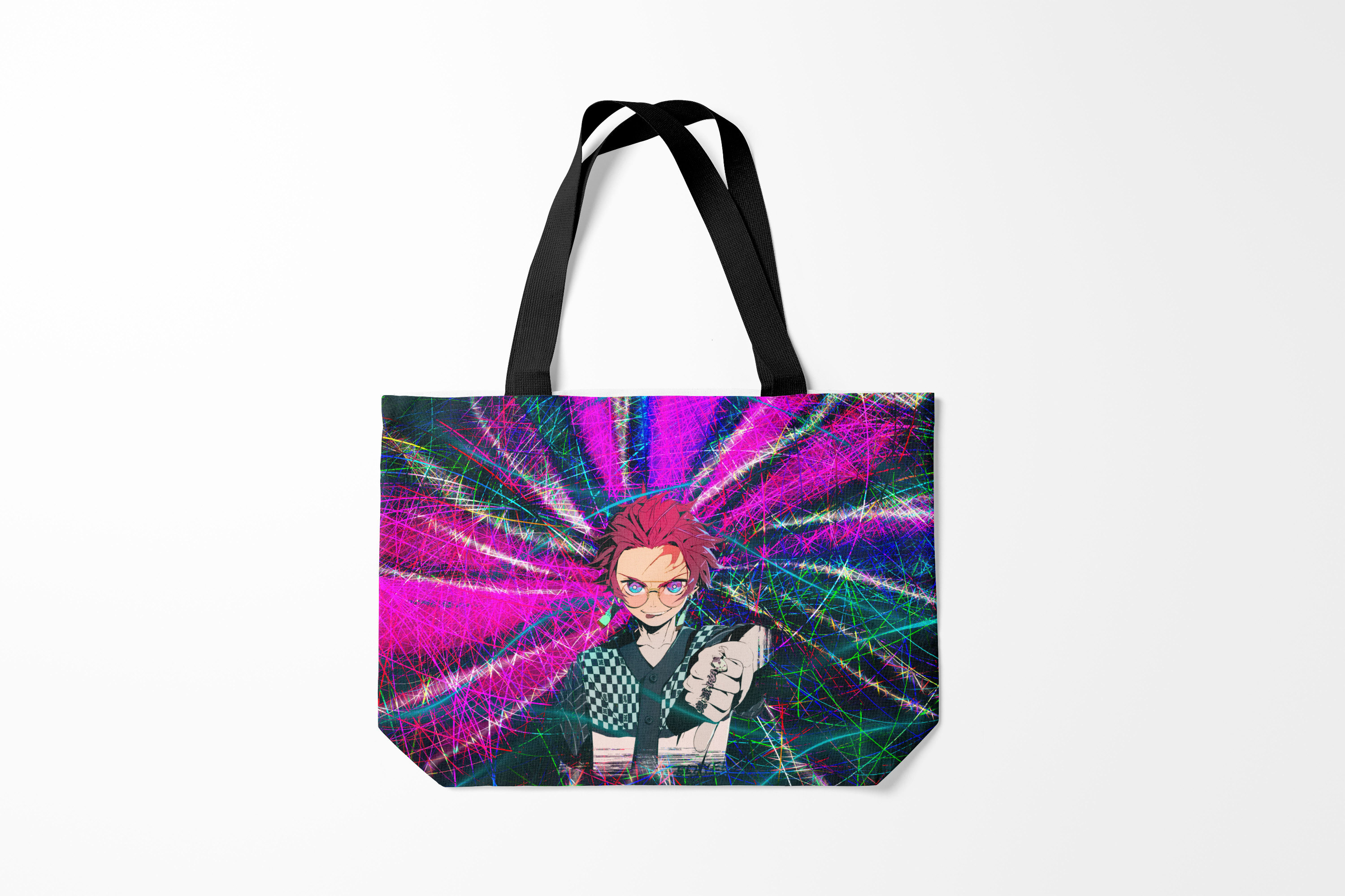 

Сумка шoппер унисекс Burnettie Клинок рассекающий демонов Танджиро Камадо, зеленый, Клинок рассекающий демонов Танджиро Камадо