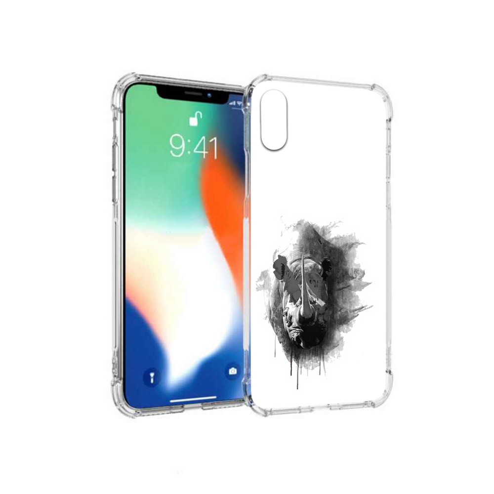 

Чехол MyPads Tocco для Apple iPhone X носорог (PT94261.606.523), Прозрачный, Tocco