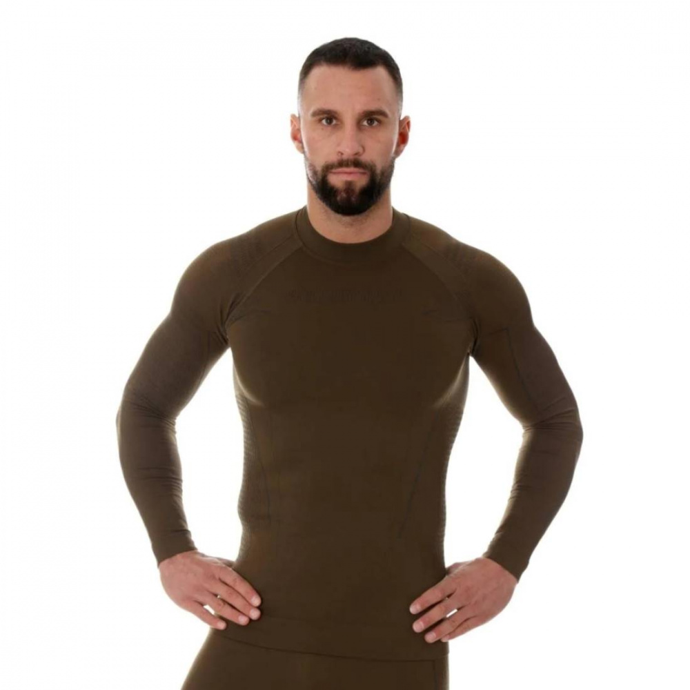 

Термобелье мужское Brubeck футболка длинный рукав RANGER THERMO хаки M, Зеленый, Ranger Thermo
