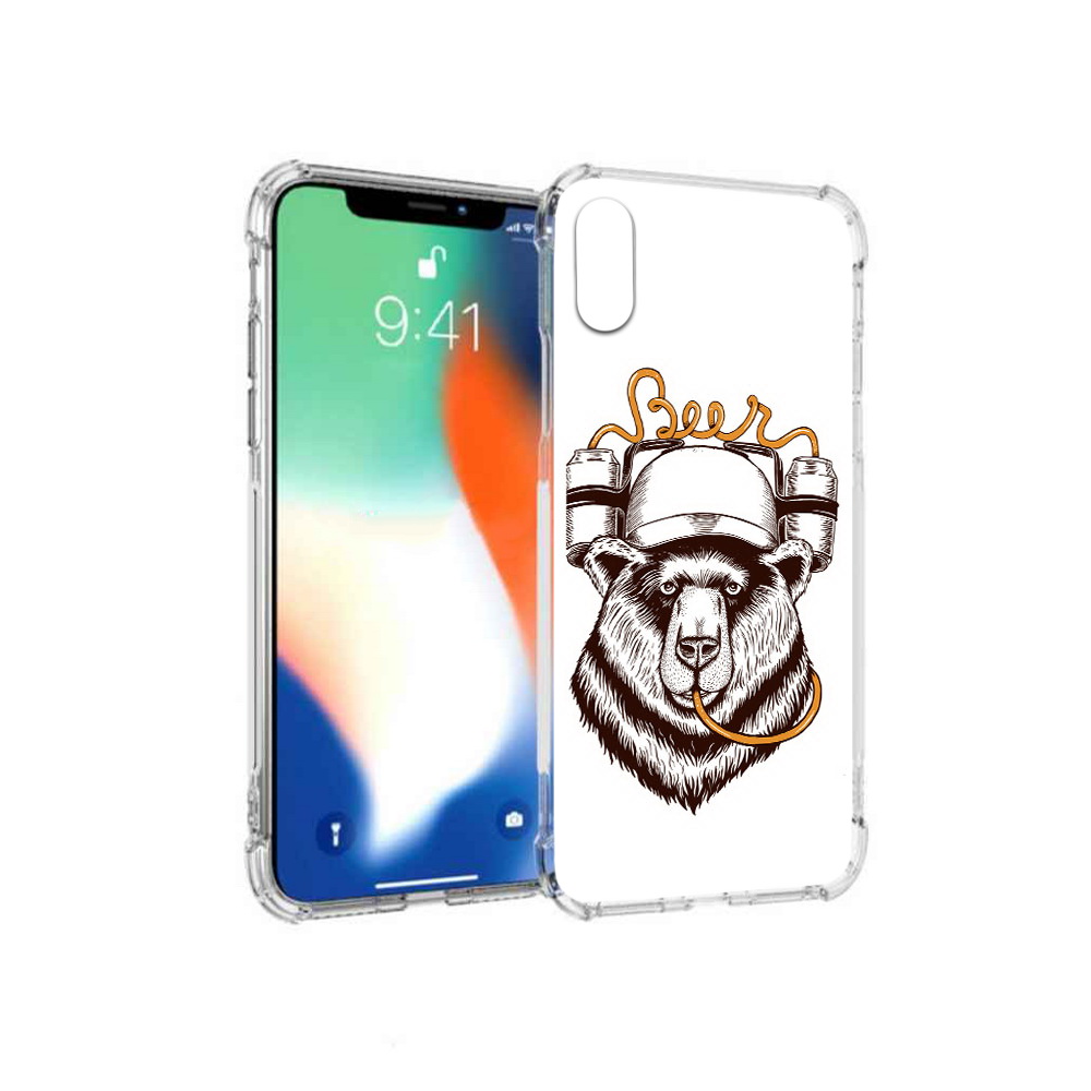 

Чехол MyPads Tocco для Apple iPhone X пивной медведь (PT94261.606.538), Прозрачный, Tocco