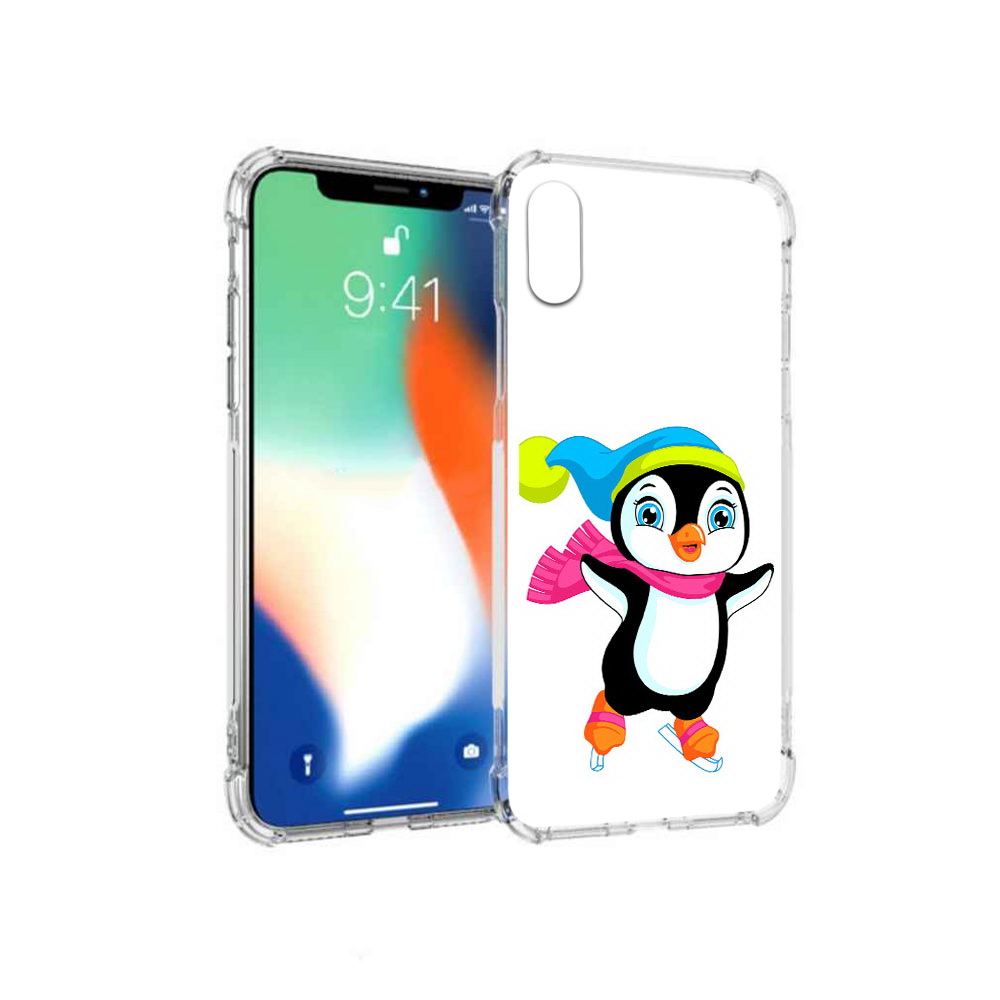 

Чехол MyPads Tocco для Apple iPhone X пингвин на коньках (PT94261.606.540), Прозрачный, Tocco