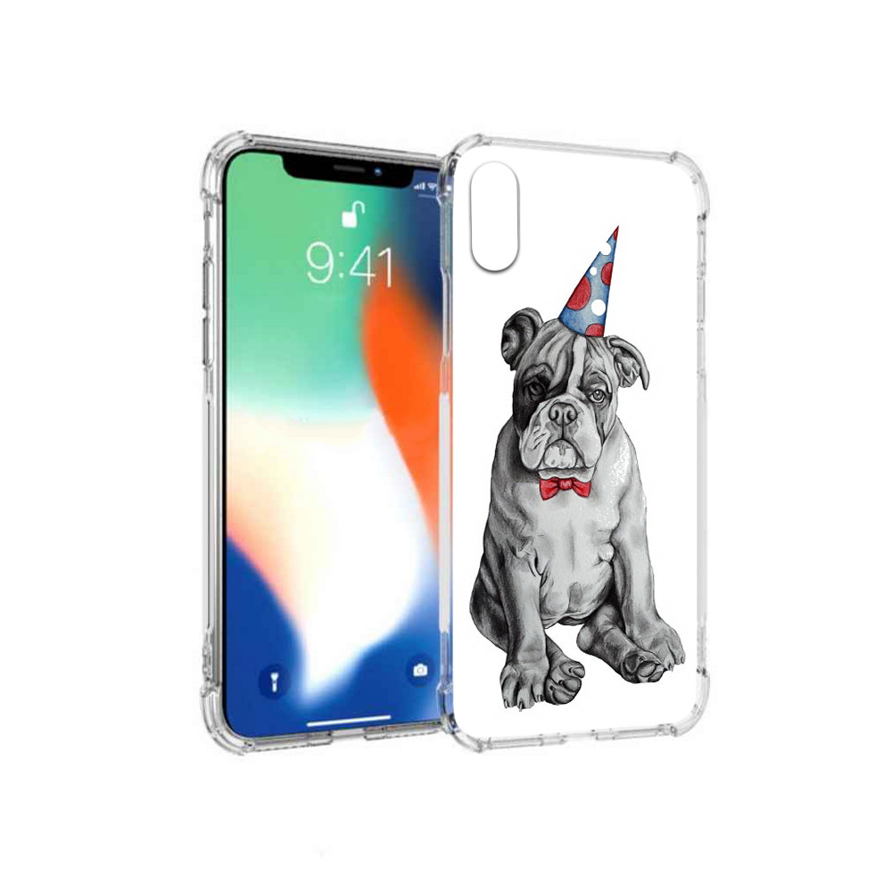 

Чехол MyPads Tocco для Apple iPhone X праздничный щенок (PT94261.606.554), Прозрачный, Tocco