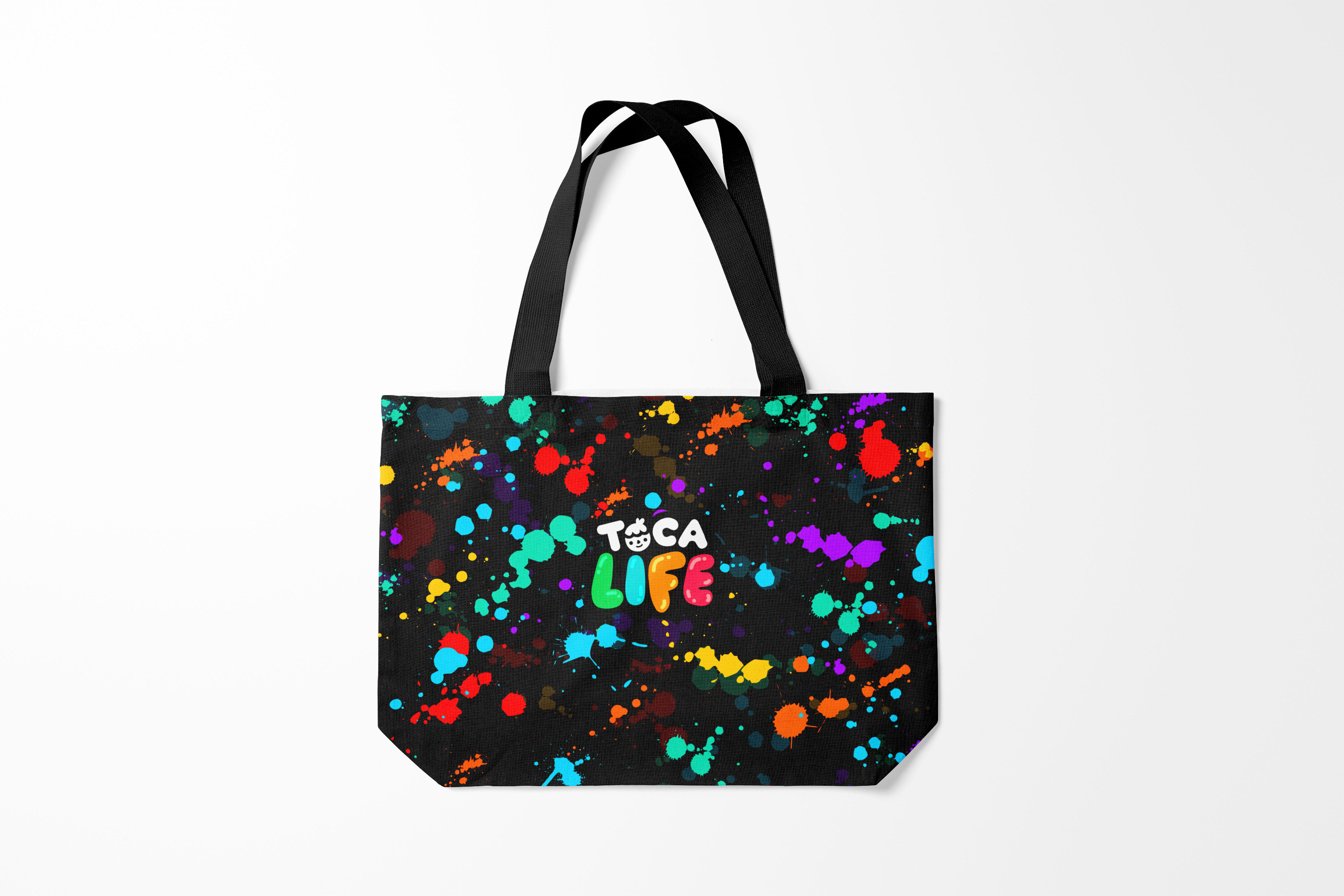 

Сумка шoппер унисекс Burnettie Toca Boca RAINBOW PAINTS, черный, Toca Boca RAINBOW PAINTS