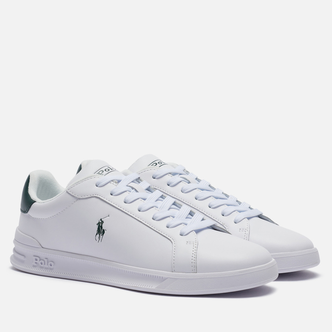 фото Кеды мужские polo ralph lauren heritage court ii nappa leather белые 44 eu