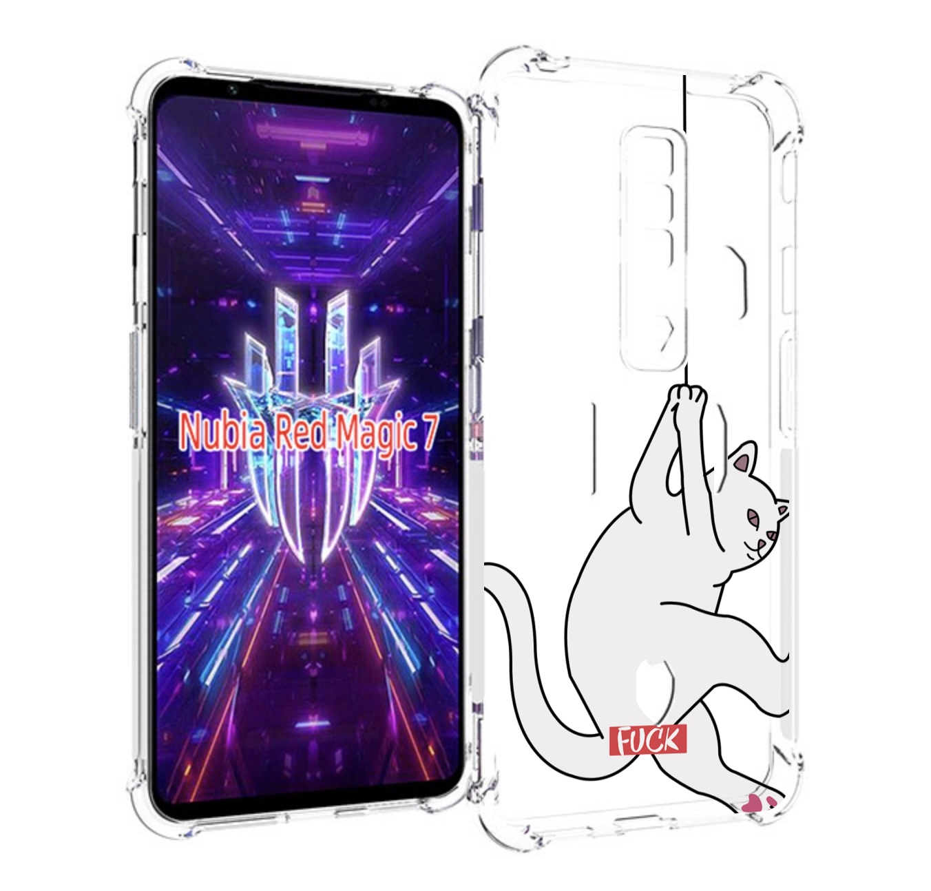 

Чехол MyPads котяра-на-веревке для ZTE Nubia Red Magic 7, Прозрачный, Tocco
