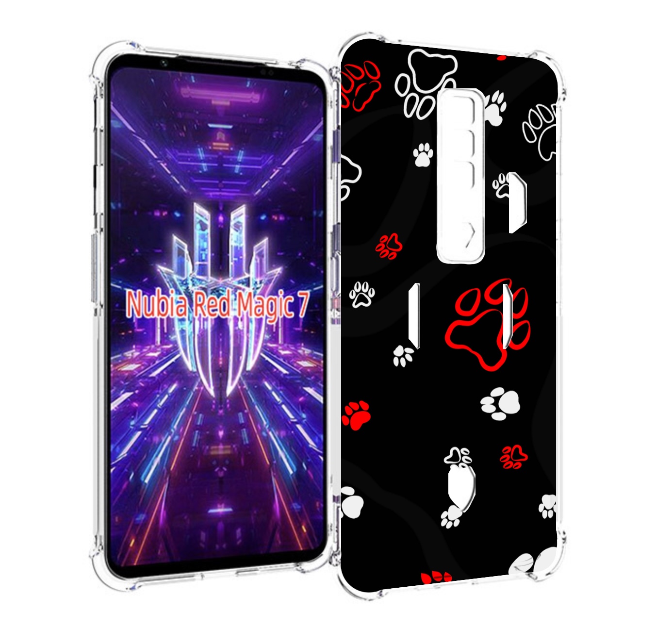 Чехол MyPads кошачьи-лапки для ZTE Nubia Red Magic 7