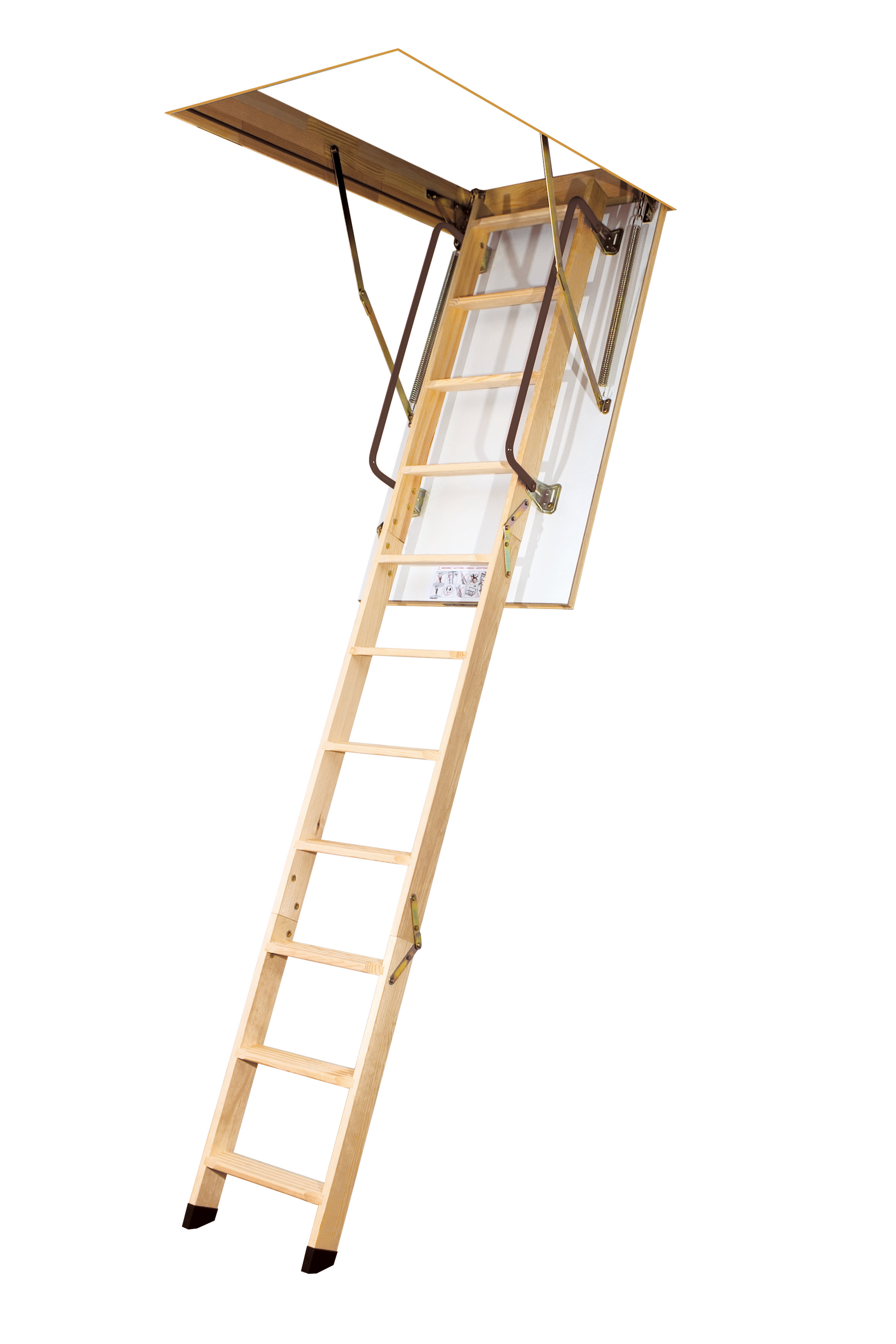 Деревянная чердачная лестница LWK 60*120*330 координационная лестница 6 м толщина 2 мм салатовый