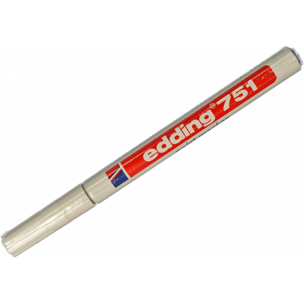 Лаковый маркер, белый, круглый наконечник 1-2мм Edding E-751-49 круглый специальный маркер для шин и резины мелодия а