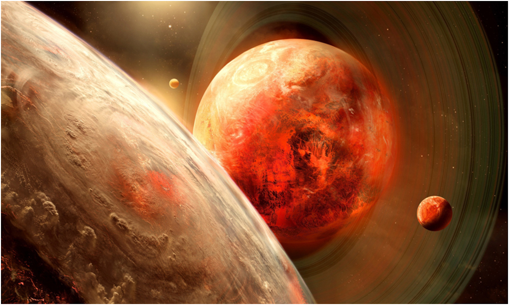 

Картина на холсте с подрамником ХитАрт Планеты 100x60 см, 3539