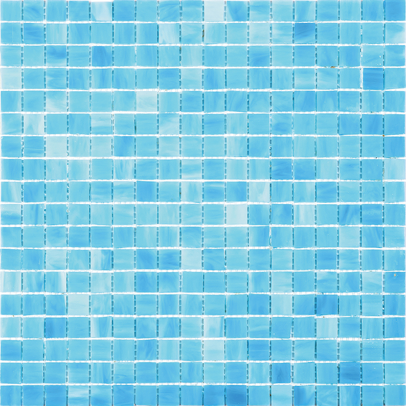 

Мозаичная плитка Alma Mono Color SM42 голубой квадрат глянцевый, Mono Color