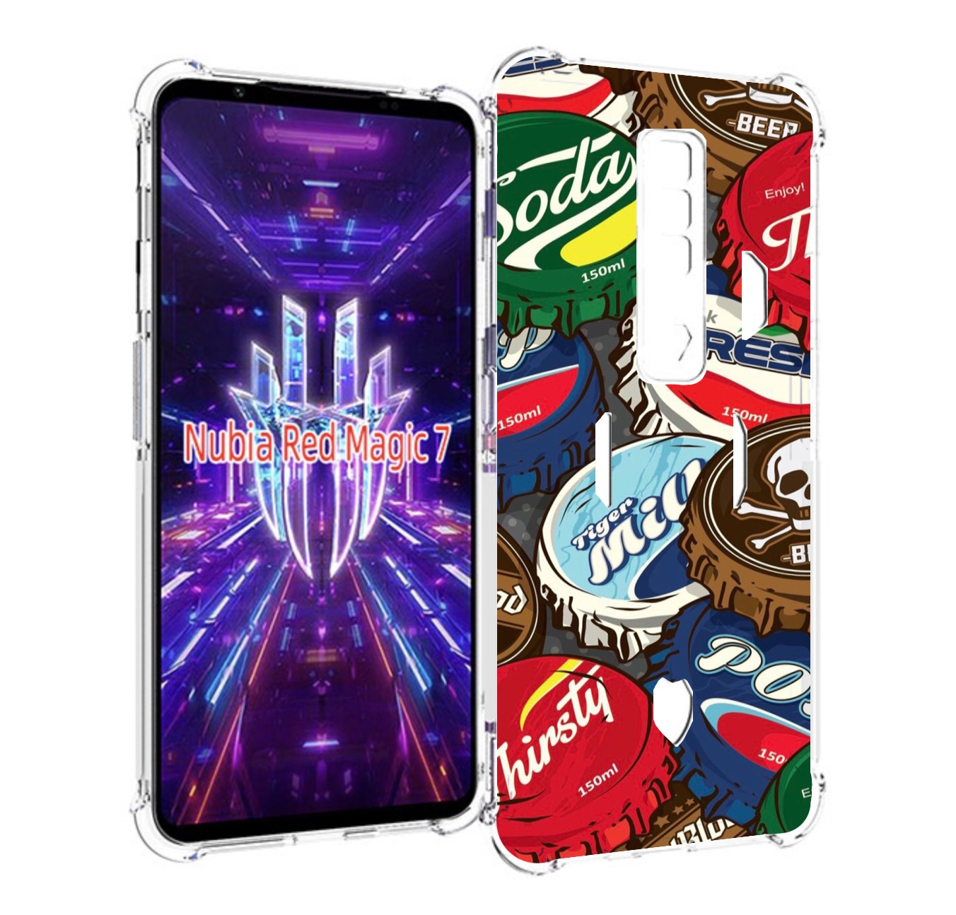 Чехол MyPads крышки от баночек для ZTE Nubia Red Magic 7