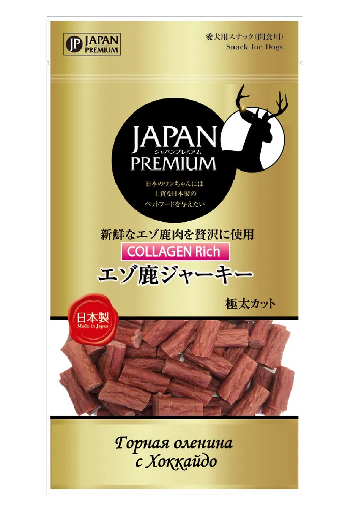 фото Лакомство для собак japan premium pet gold салями с олениной и коллагеном, 60 г