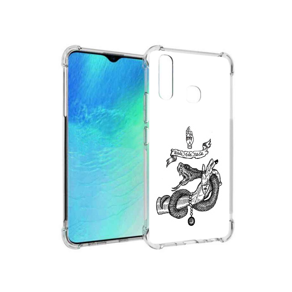 

Чехол MyPads Tocco для Vivo Y19 змея на руке рисунок (PT140444.419.366), Прозрачный, Tocco