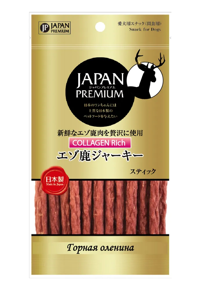 Лакомство для собак Japan Premium Pet Gold Колбаски салями с олениной и коллагеном, 80 г