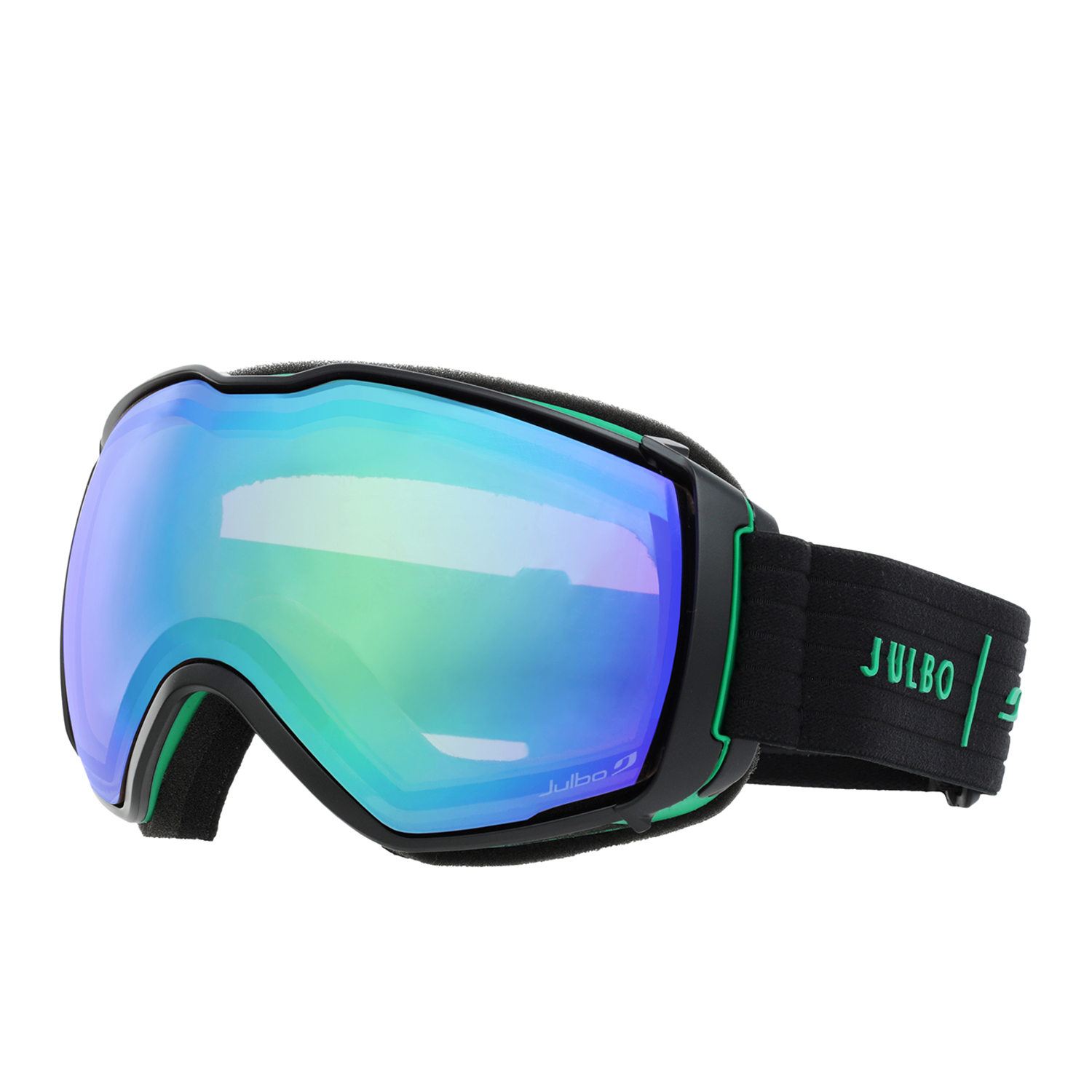 фото Очки горнолыжные julbo 2022-23 aerospace green-black/reactiv 2-3 flash green (us:xl)