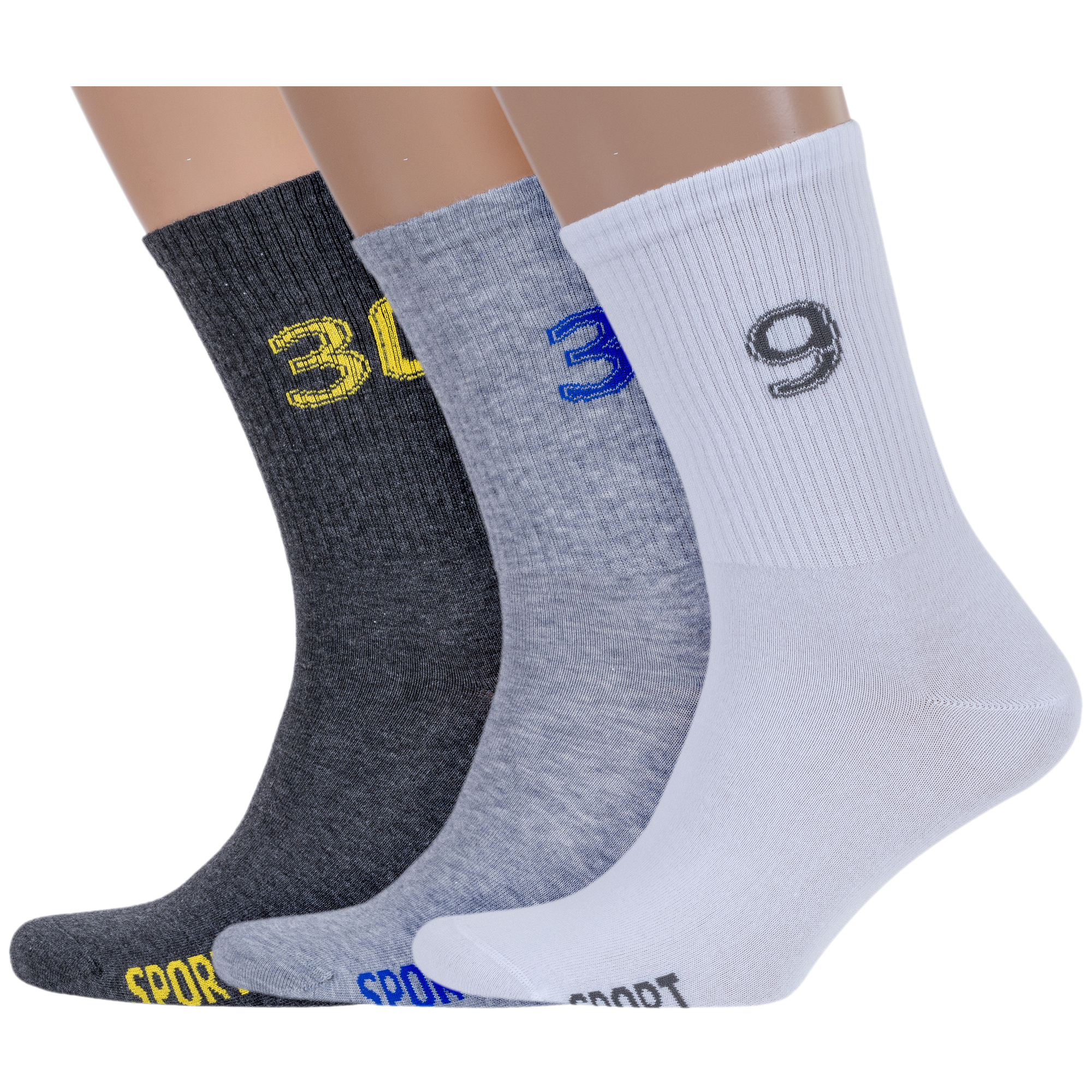 

Комплект носков мужских Rusocks 3-М3-13750 серых; белых; желтых; синих 25-27, Серый;белый;желтый;синий, 3-М3-13750