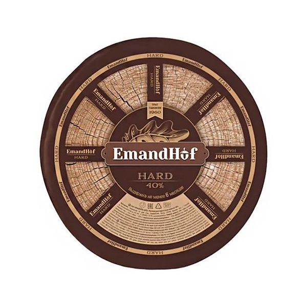 

Сыр твердый Emandhof Hard 40% БЗМЖ +-500 г