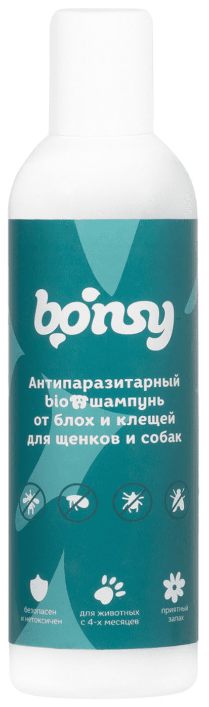 фото Bio-шампунь bonsy антипаразитарный для собак и щенков, 250 мл