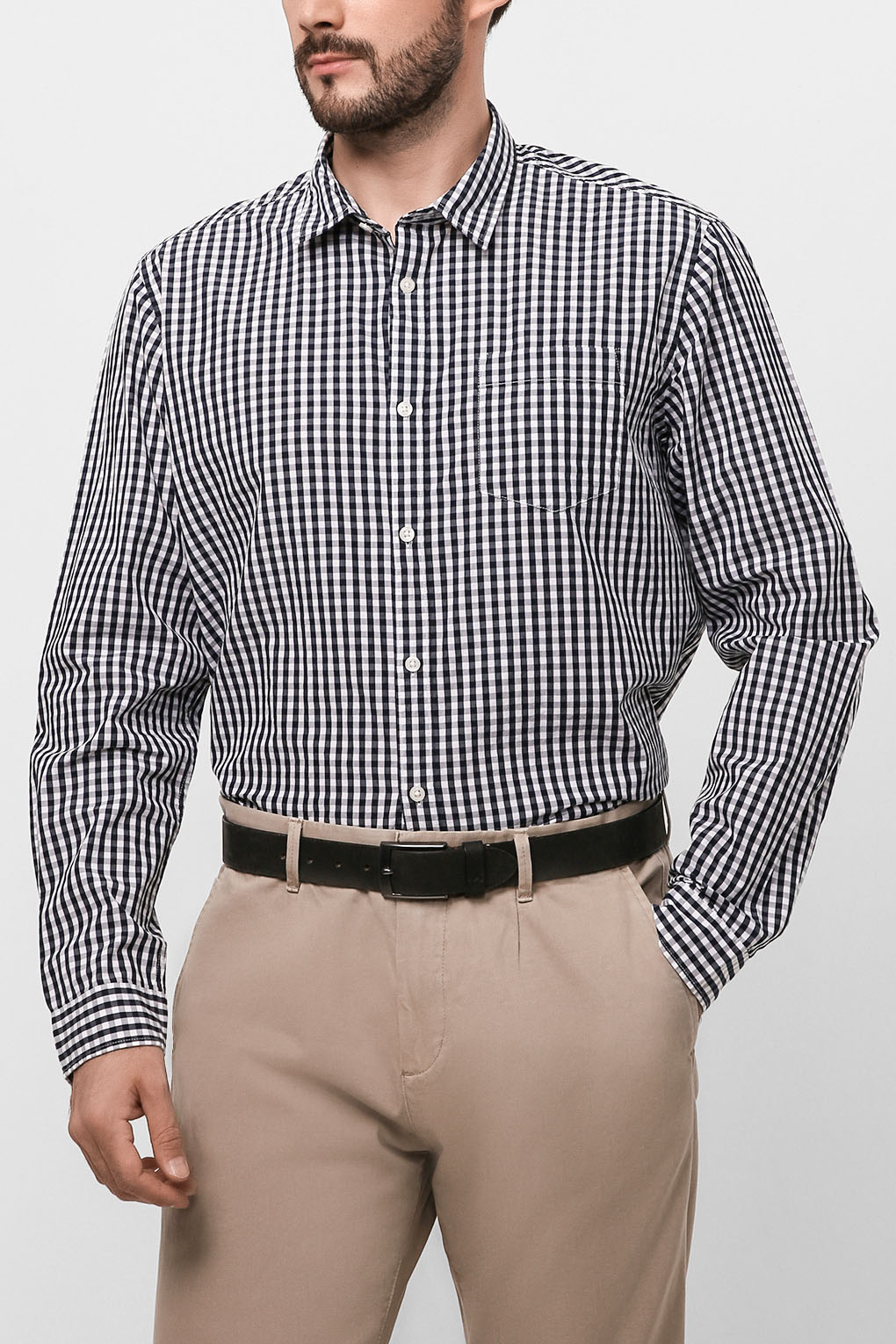 

Рубашка мужская Esprit Casual 032EE2F313 синяя 2XL, Синий, 032EE2F313