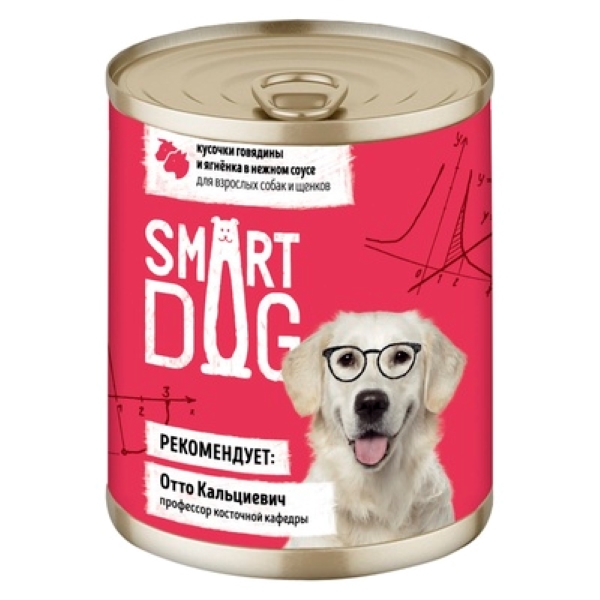 фото Консервы для собак smart dog говядина и ягненок, 240г