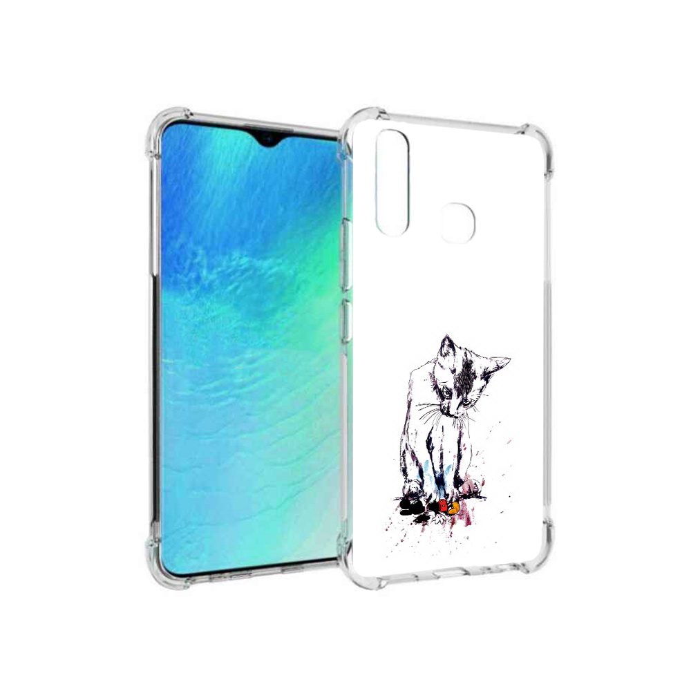 

Чехол MyPads Tocco для Vivo Y19 кот и микки (PT140444.419.399), Прозрачный, Tocco