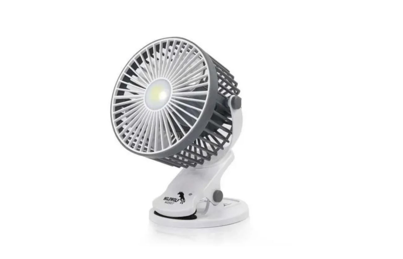 

Вентилятор на прищепке, настольный Fan-M2027 серый, Fan-M2027
