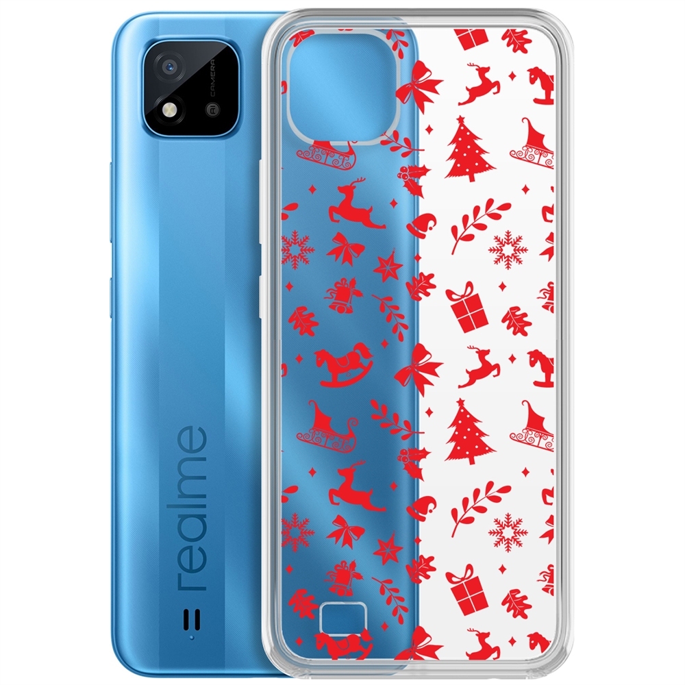 Чехол-накладка Новогодние мотивы для Realme C20