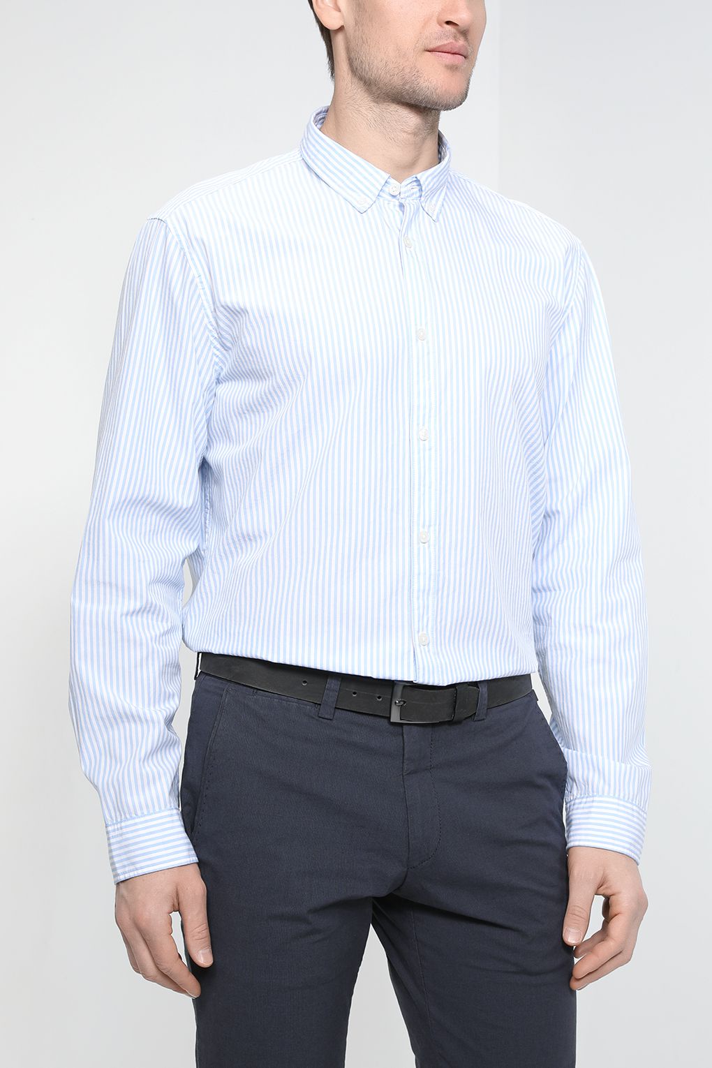 

Рубашка мужская Esprit Casual 032EE2F312 голубая 2XL, Голубой, 032EE2F312