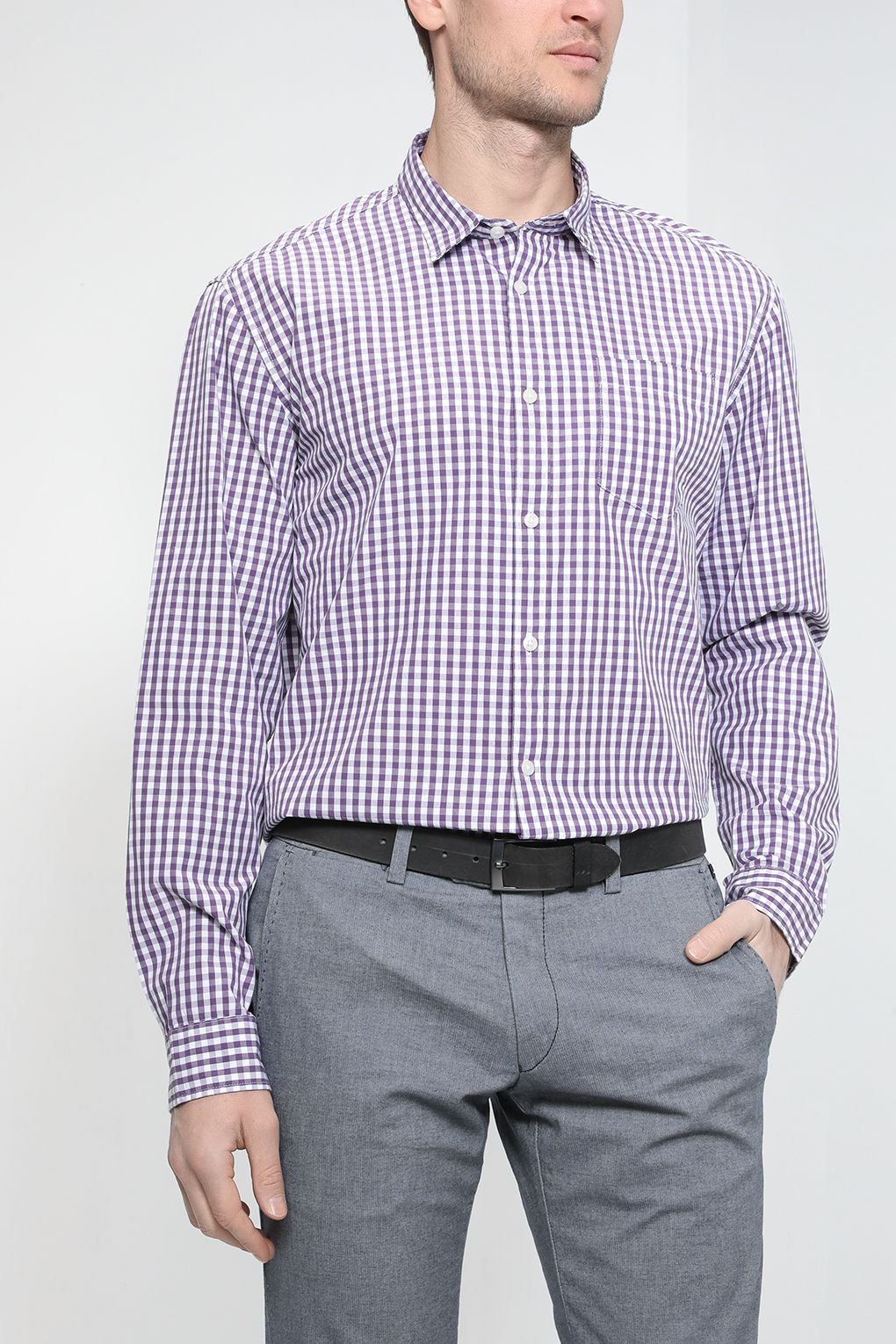 

Рубашка мужская Esprit Casual 032EE2F313 фиолетовая 2XL, Фиолетовый, 032EE2F313