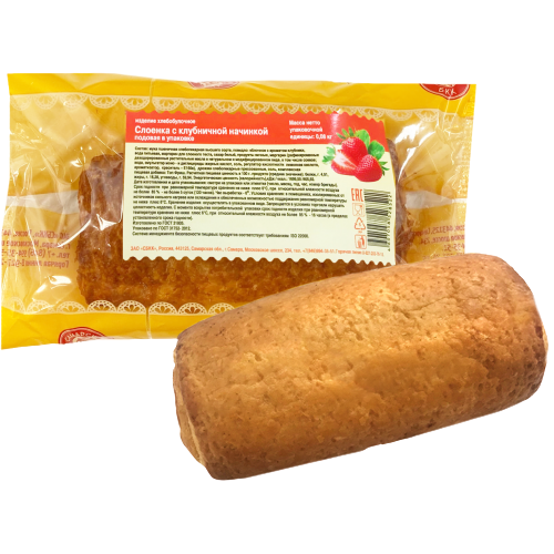 

Слоенка СБКК с клубничной начинкой 80 г