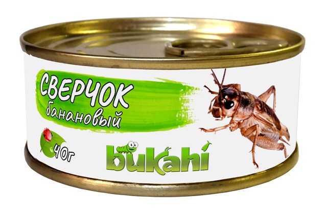 Консервы для насекомоядных Bukahi Сверчок банановый консервированный 40г