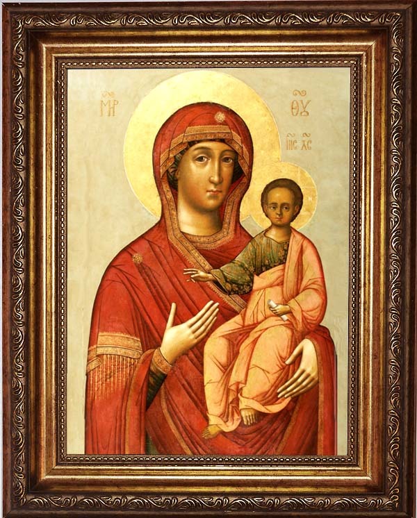 

Смоленская икона Божьей Матери на холсте.