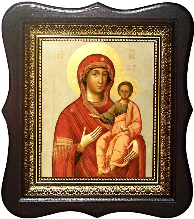 

Смоленская икона Божьей Матери на холсте.