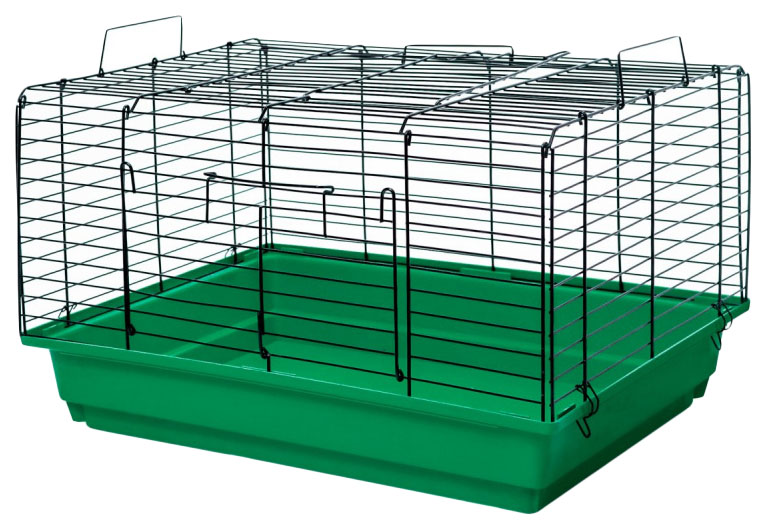 Клетка для кроликов и морских свинок Yami-Yami, зеленая, 58х36х40