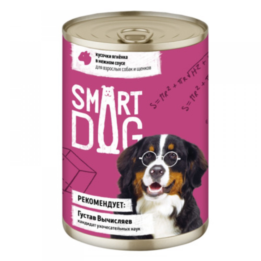 фото Влажный корм для собак smart dog ягненок, 240г