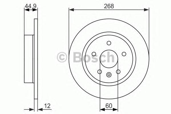 Тормозной диск Bosch задний 986479645