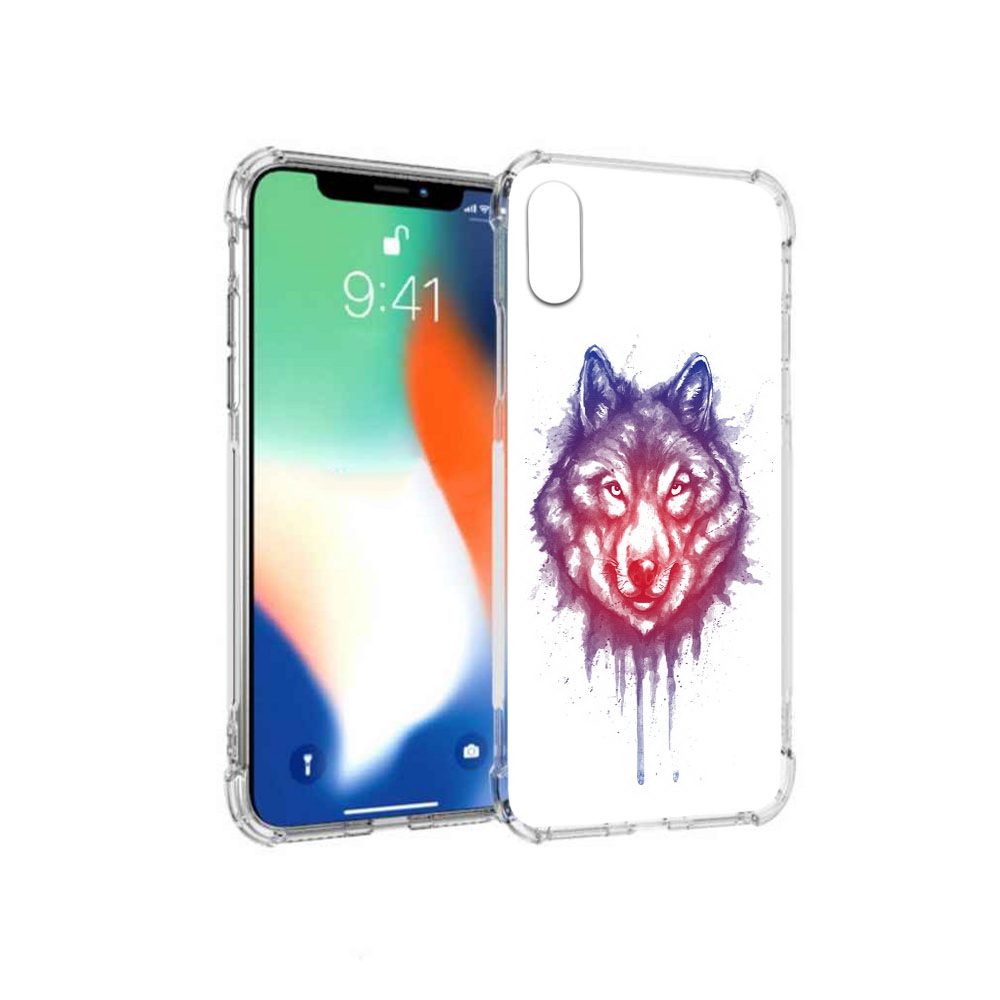 

Чехол MyPads Tocco для Apple iPhone X пушистый волк (PT94261.606.561), Прозрачный, Tocco