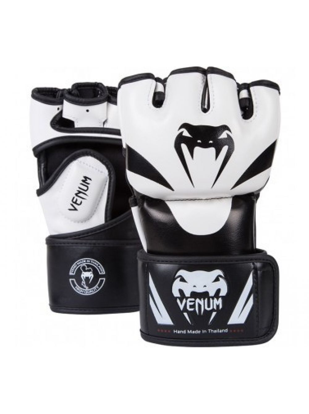 фото Перчатки для единоборств venum attack mma gloves l черный/белый