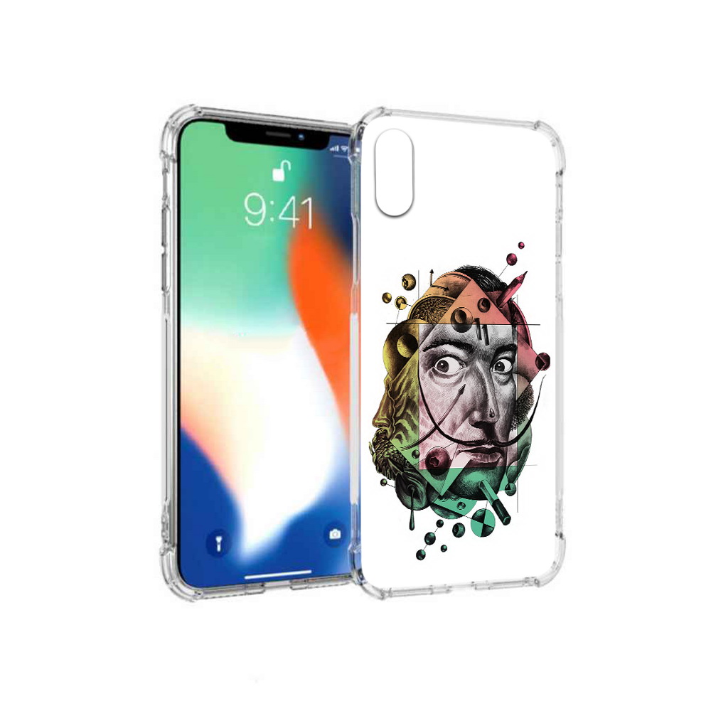 

Чехол MyPads Tocco для Apple iPhone X разноцветное лицо абстракция (PT94261.606.570), Прозрачный, Tocco