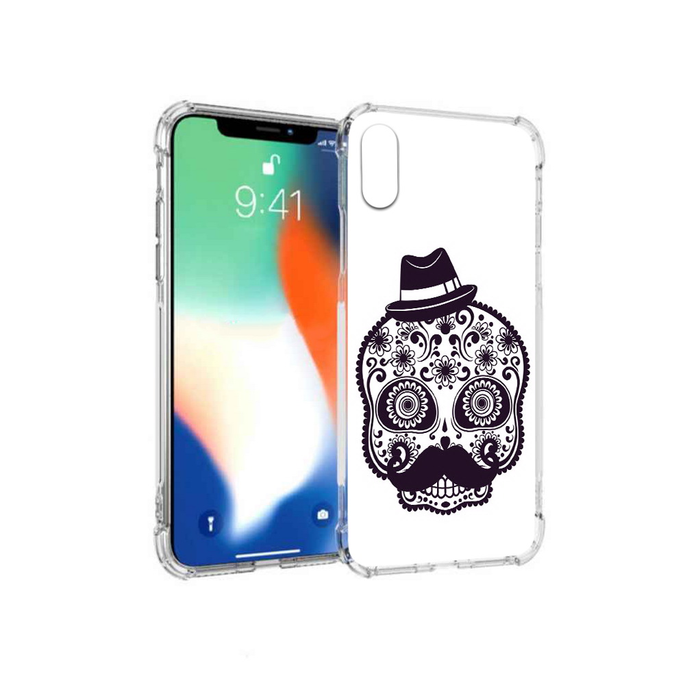 

Чехол MyPads Tocco для Apple iPhone X разрисованный скелет (PT94261.606.575), Прозрачный, Tocco