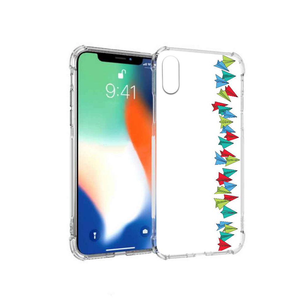 

Чехол MyPads Tocco для Apple iPhone X самолетики из листочков (PT94261.606.593), Прозрачный, Tocco